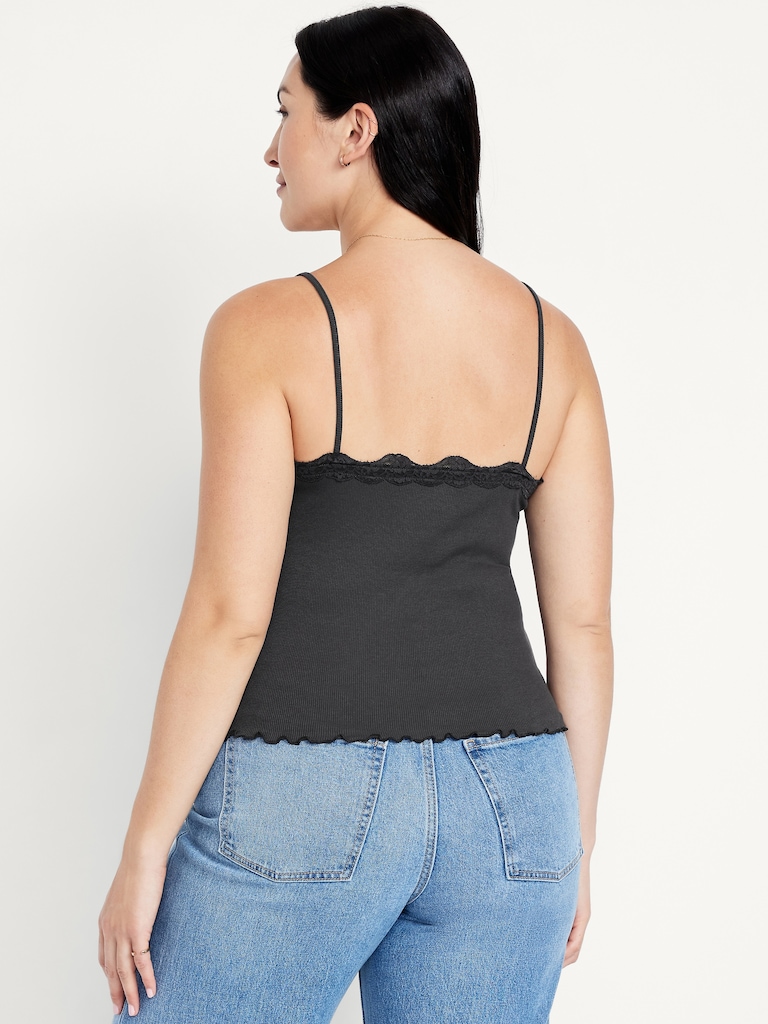 Lace-Trim Cami Tank Top