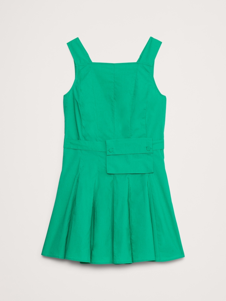 Cotton Poplin Mini Dress with Belt Bag