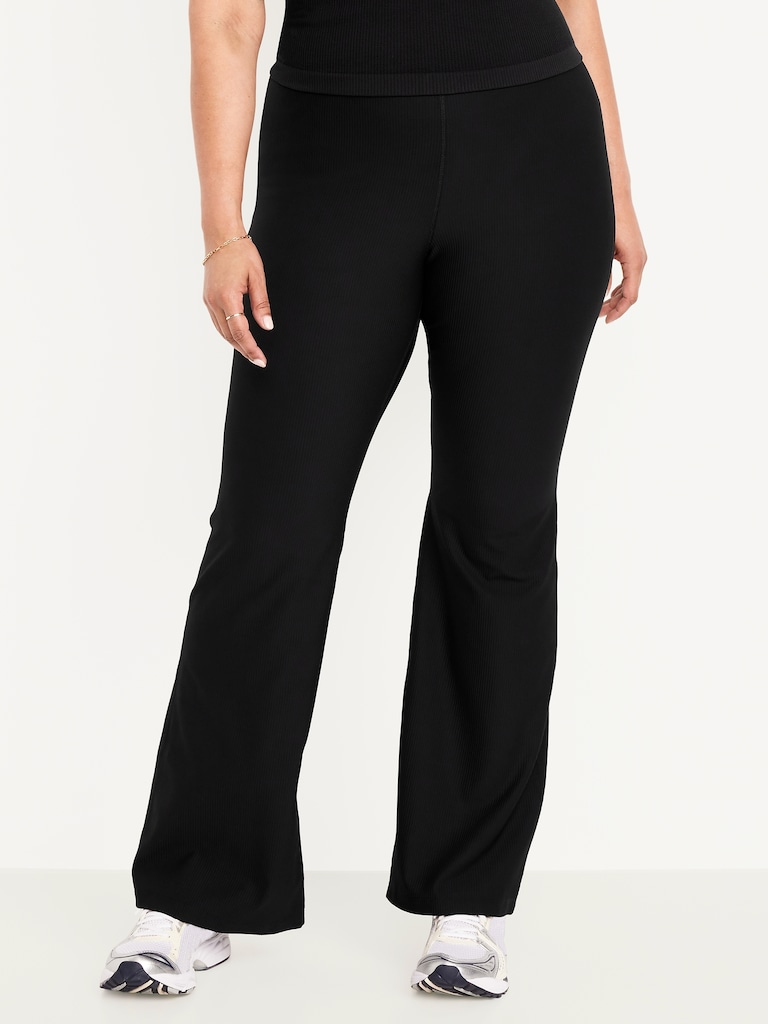 Extra High-Waisted PowerSoft Rib Flare Leggings