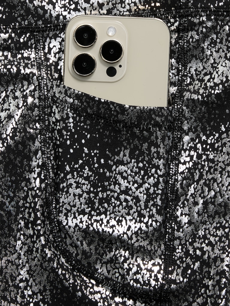 High-Waisted PowerSoft 7/8-Length Side-Pocket Leggings for Girls