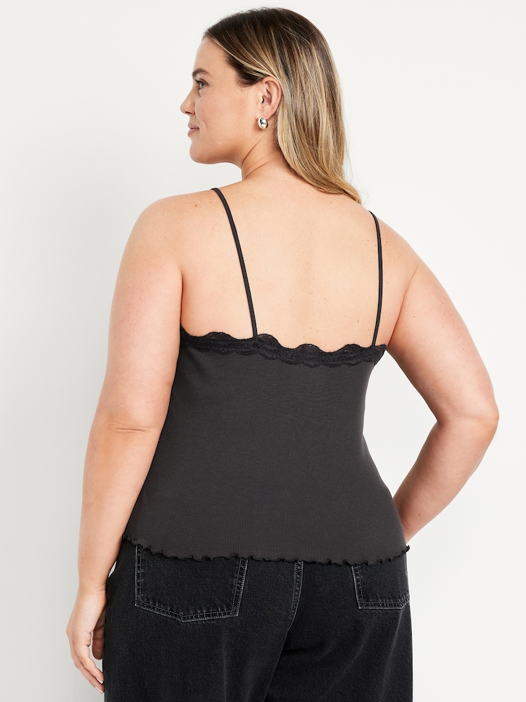 Lace-Trim Cami Tank Top
