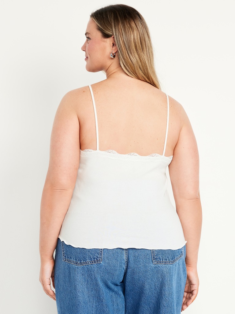 Lace-Trim Cami Tank Top