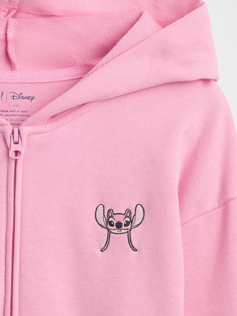 Lilo & Stitch Kids French Terry Crop Zip Hoodie
