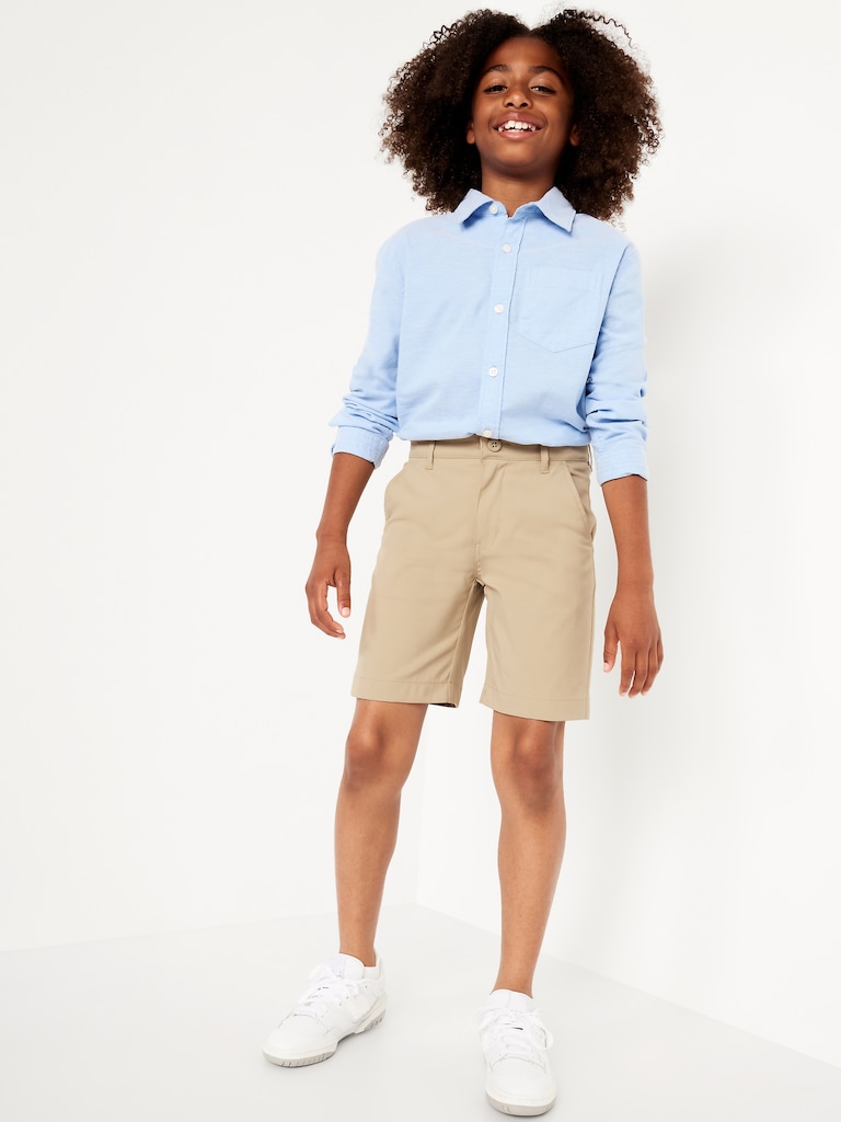 School Uniform Quick-Dry Tech Knee Length Shorts for Boys