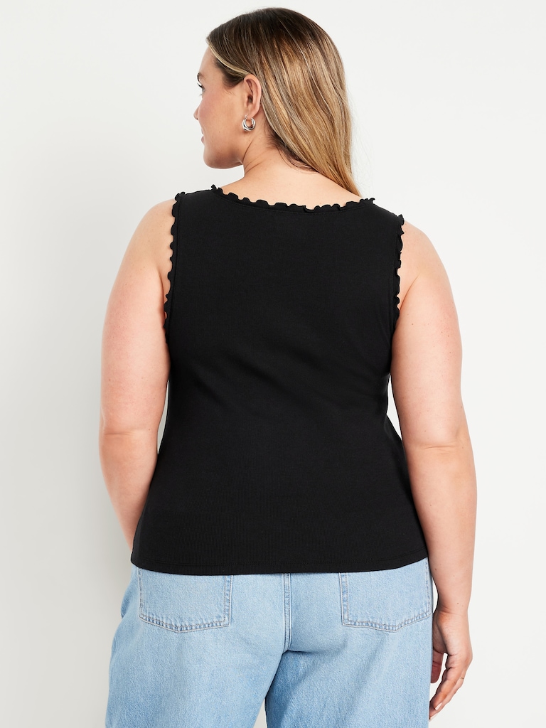 Camisole cintrée en tricot côtelé.