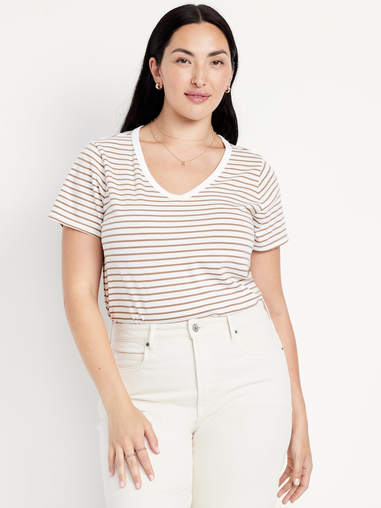 EveryWear V-Neck Striped T-Shirt