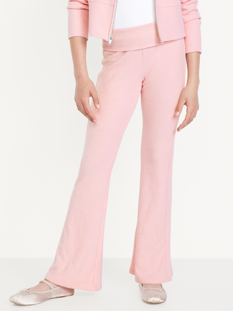 CozePlush Foldover Flare Leggings for Girls