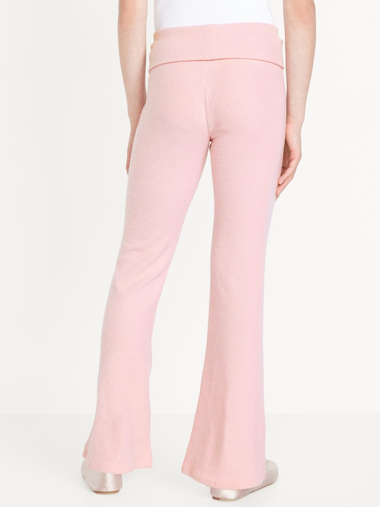 CozePlush Foldover Flare Leggings for Girls