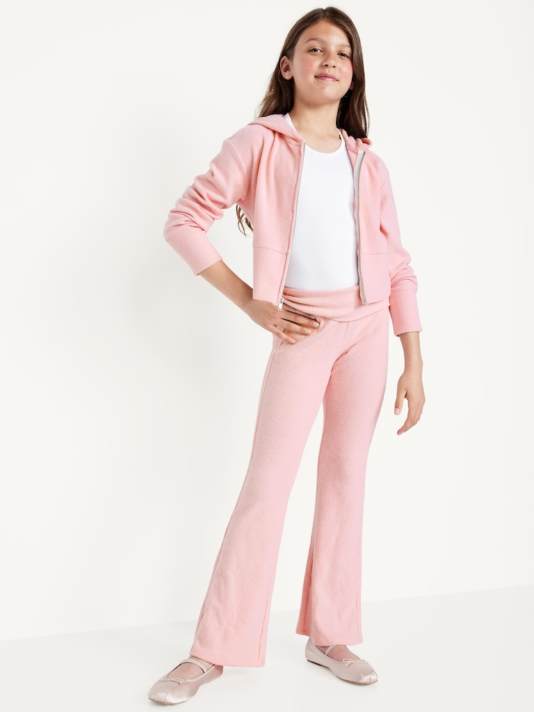 CozePlush Foldover Flare Leggings for Girls