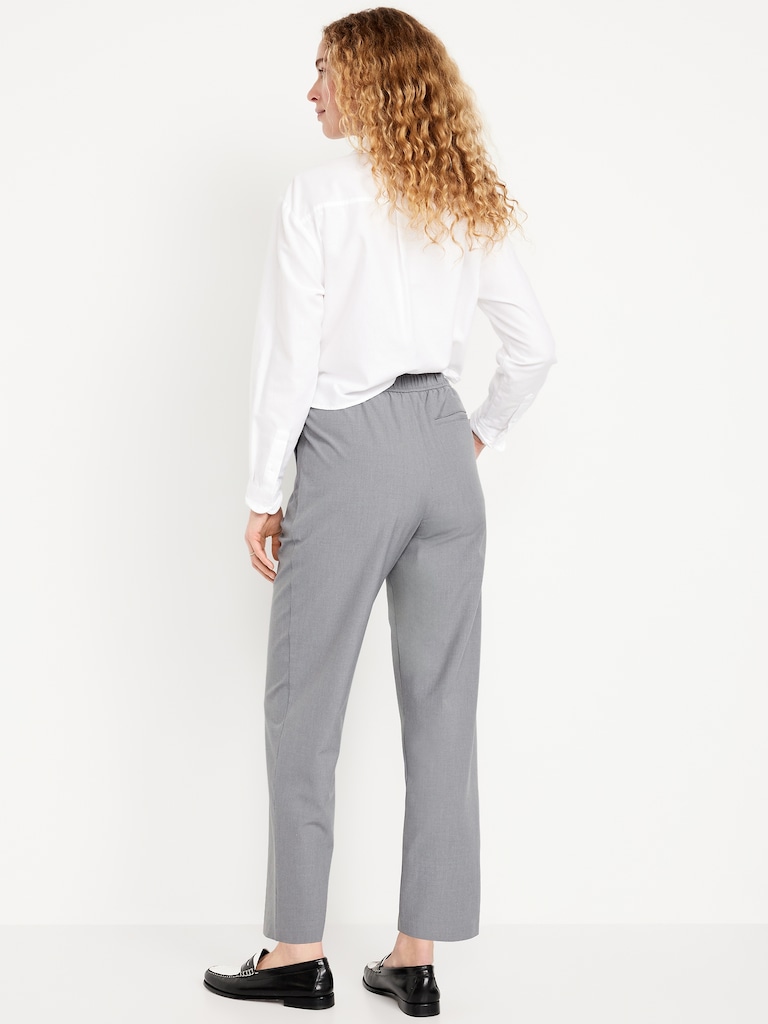 High-Waisted Billie Straight Ankle Trouser