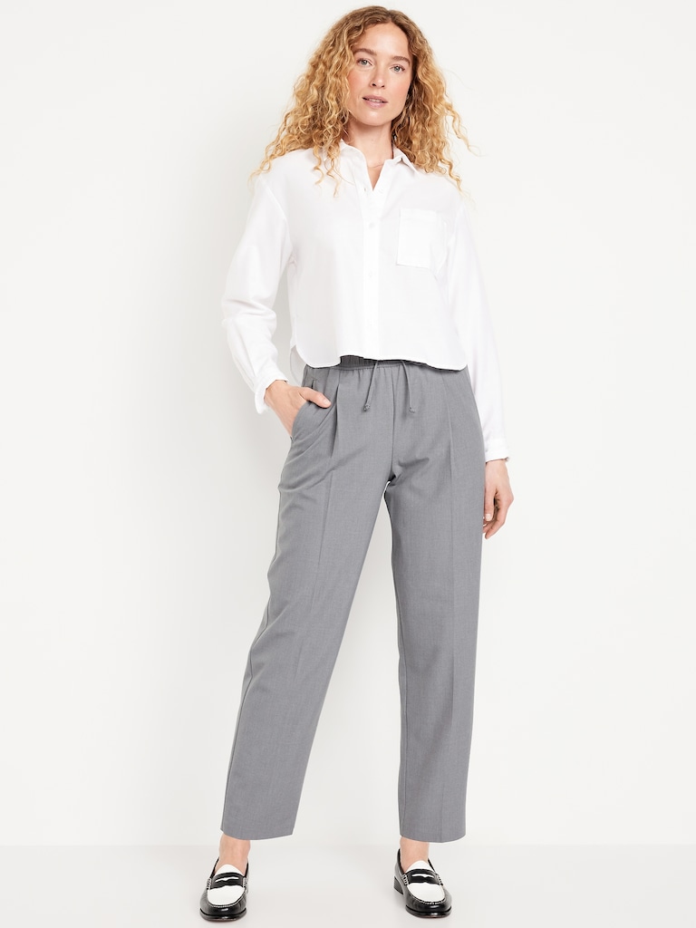 High-Waisted Billie Straight Ankle Trouser