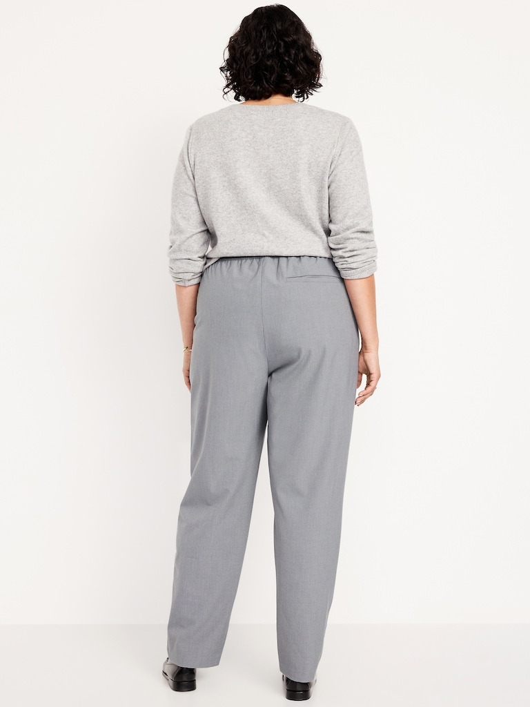 High-Waisted Billie Straight Ankle Trouser
