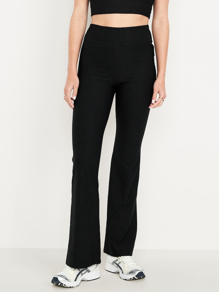 Extra High-Waisted PowerSoft Rib Flare Leggings