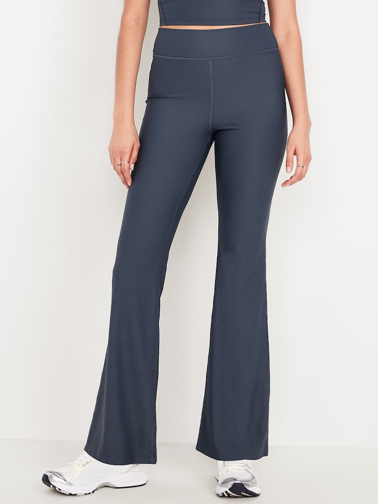 Extra High-Waisted PowerSoft Rib Flare Leggings