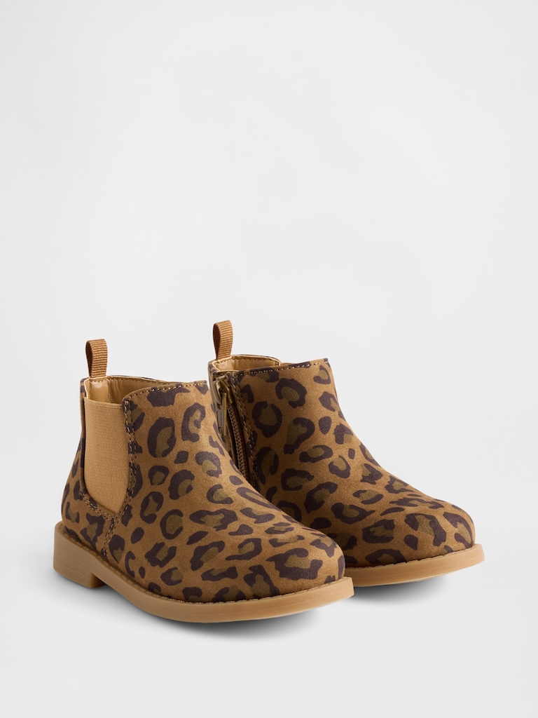 Toddler Leopard Chelsea Boots