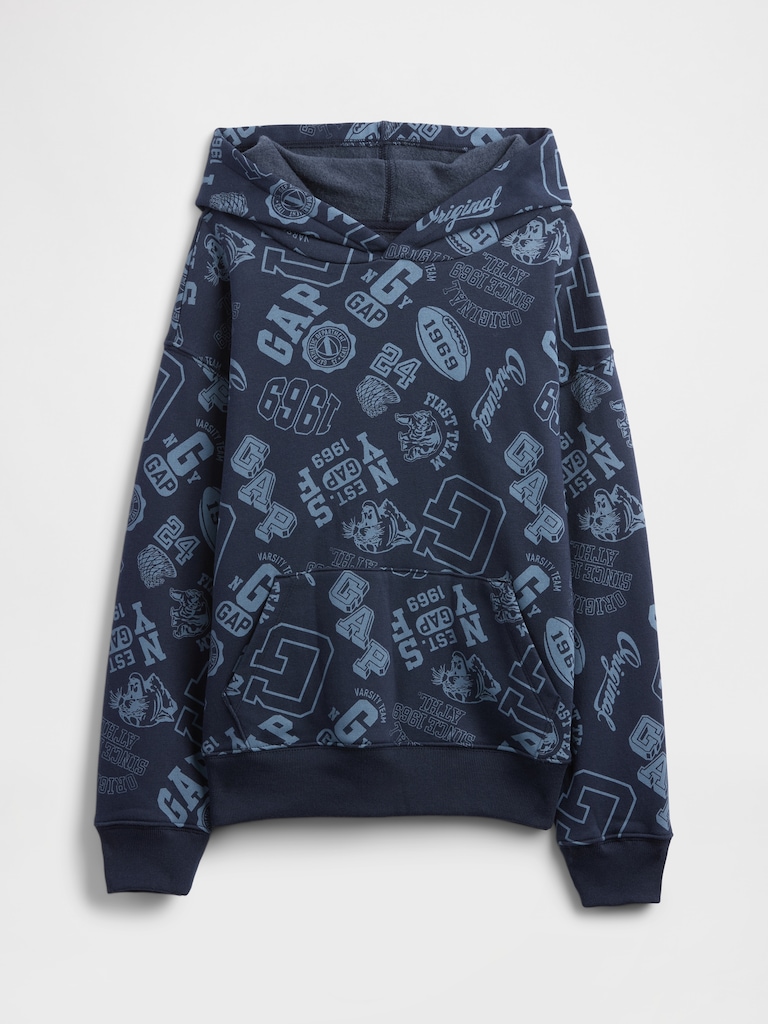 Kids Relaxed Gap Print Hoodie