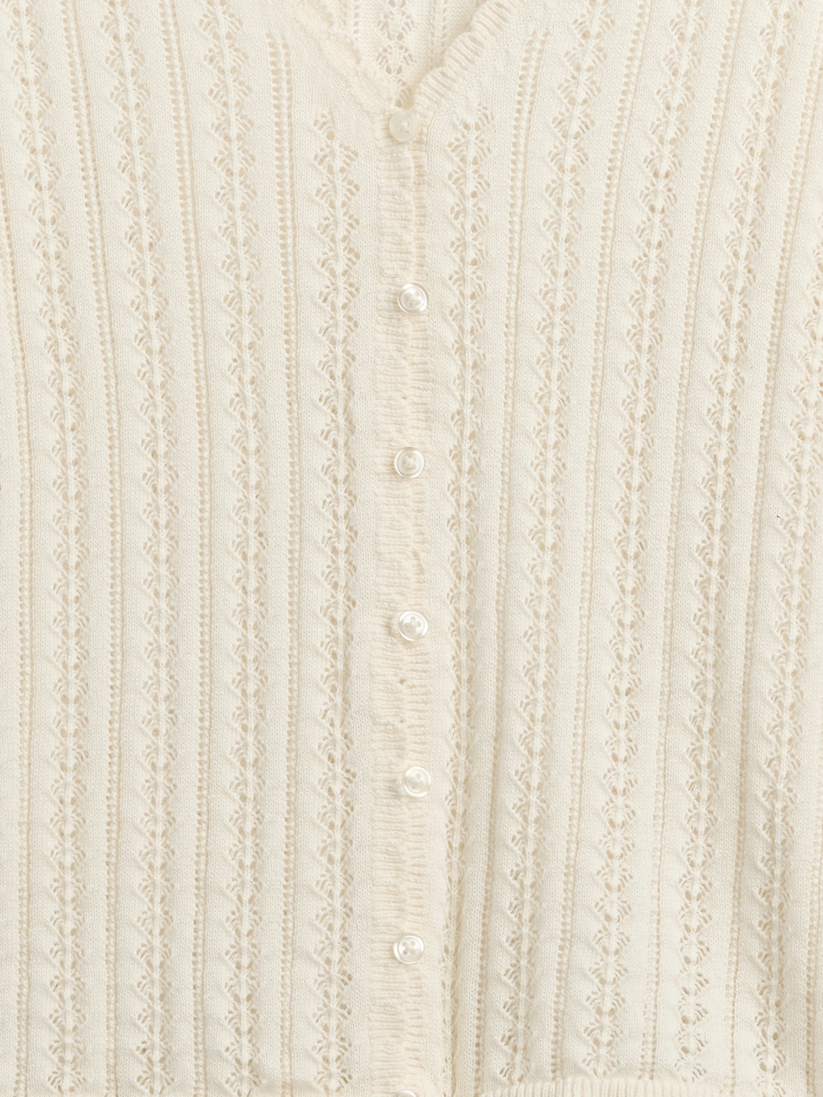 100% Cotton Pointelle Cardigan