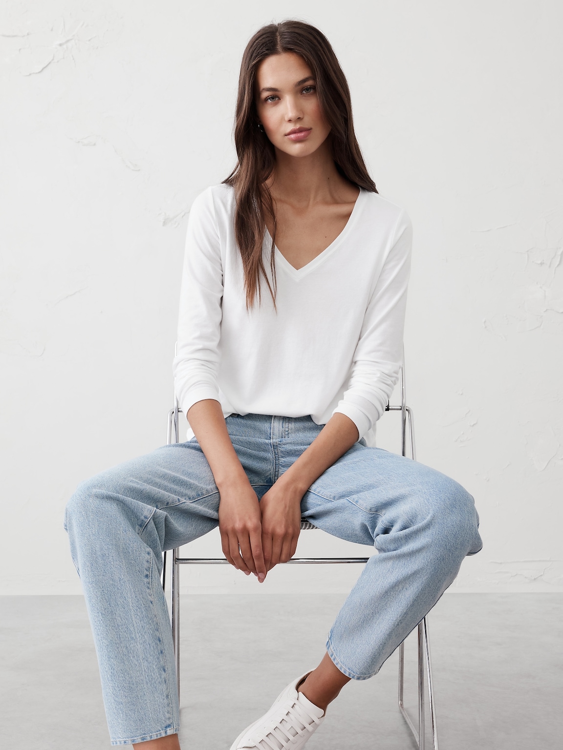 Timeless Long-Sleeve V-Neck T-Shirt