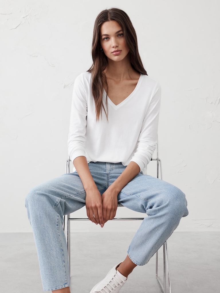 Timeless Long-Sleeve V-Neck T-Shirt