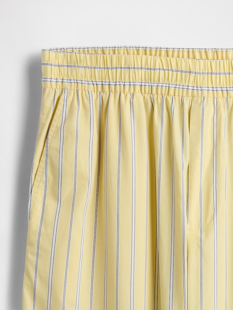 Organic Cotton Poplin Easy Wide-Leg Pants