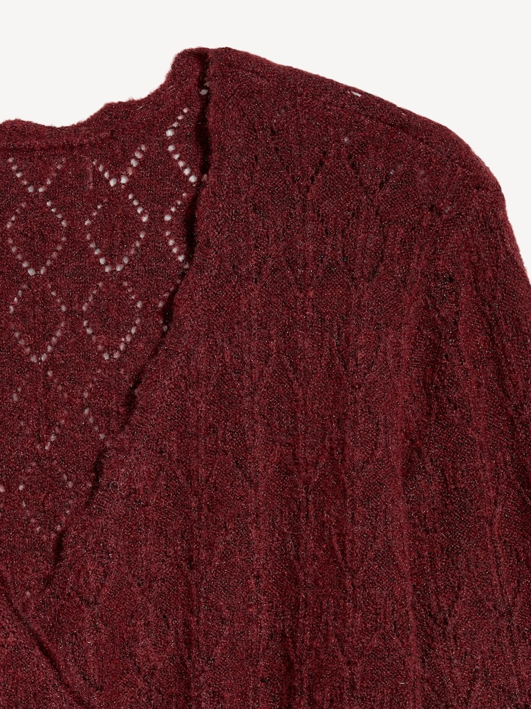 Wool-Blend Wrap-Front Sweater