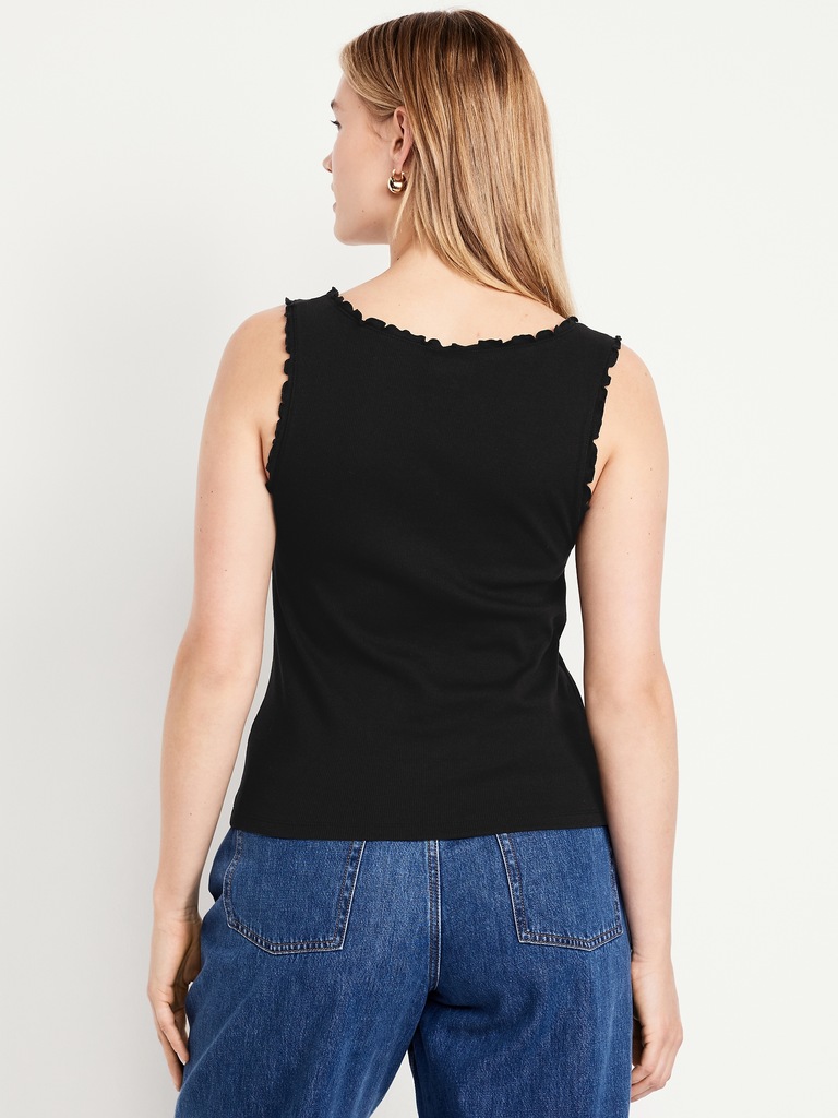 Camisole cintrée en tricot côtelé.