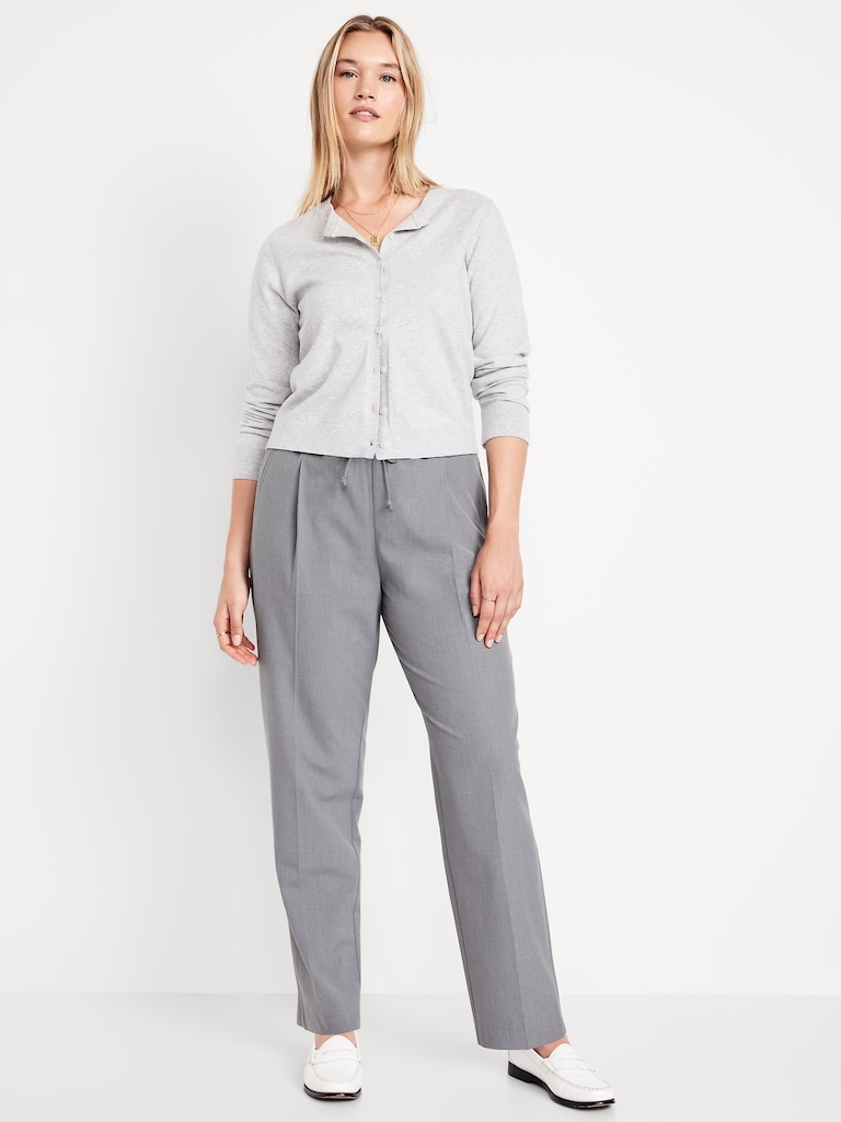 High-Waisted Billie Straight Ankle Trouser