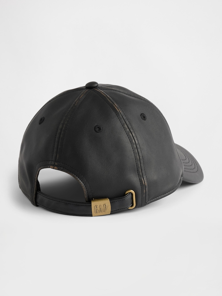 Vegan Leather Baseball Hat