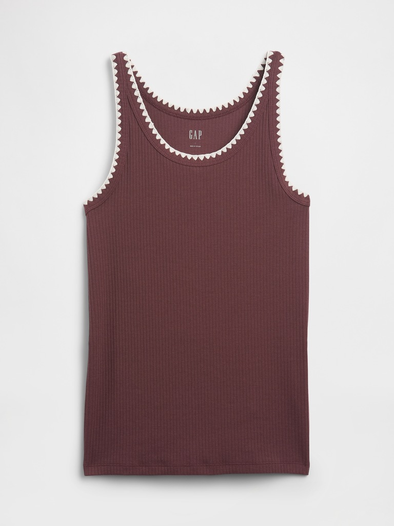 Ribbed Scoopneck Tank Top
