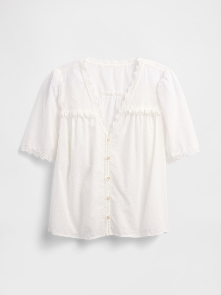 Ruffle V-Neck Top