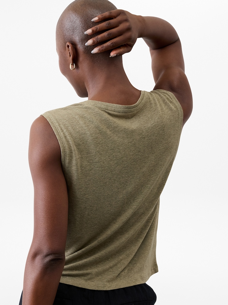 Getaway Linen Blend Muscle Tank