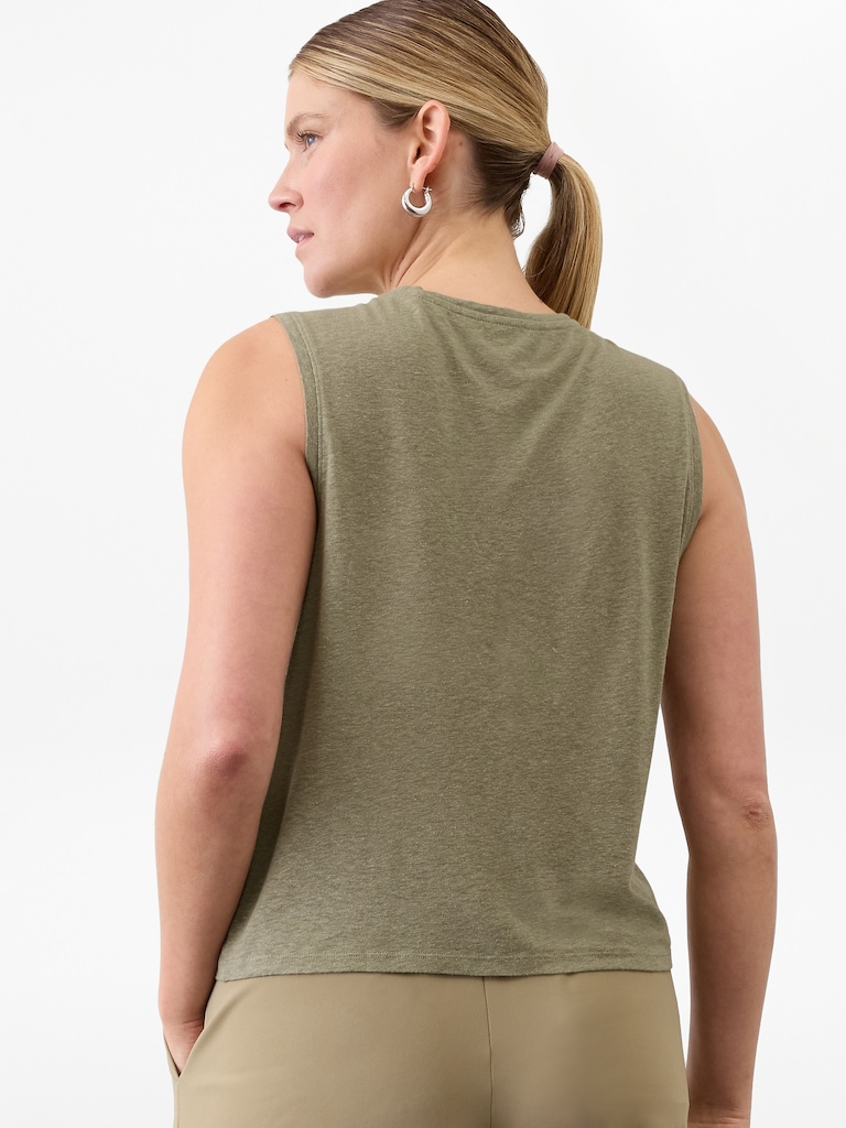 Getaway Linen Blend Muscle Tank