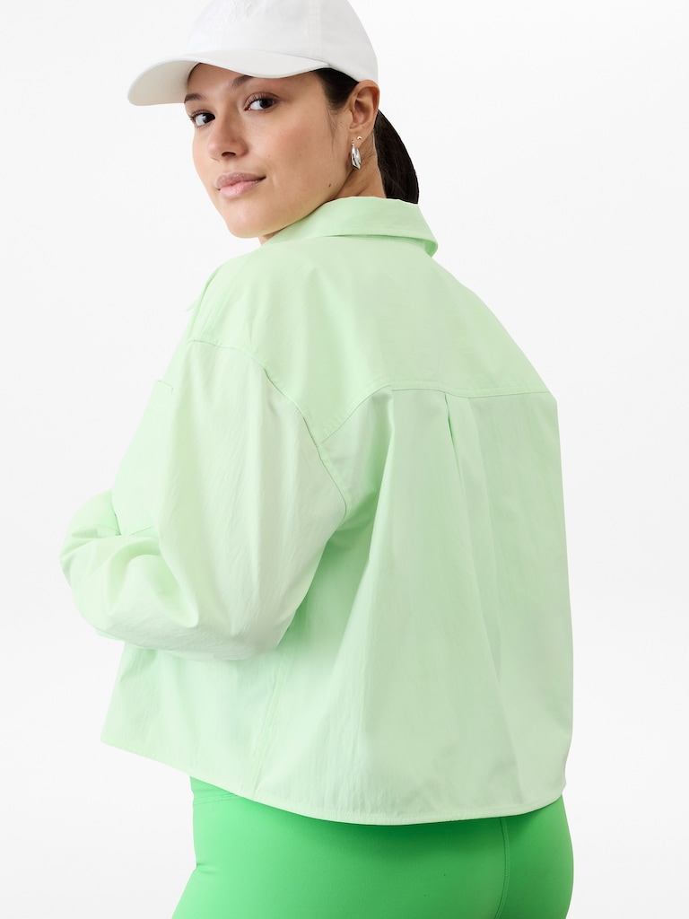 Midday Cropped Poplin Shirt