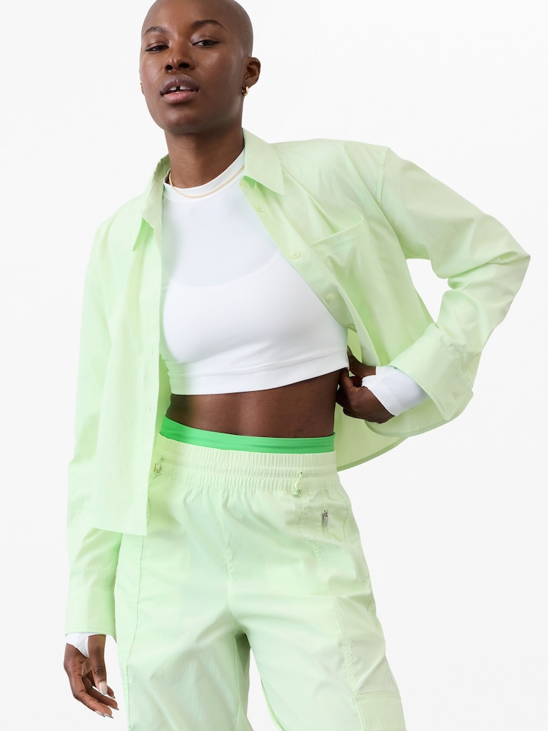 Midday Cropped Poplin Shirt