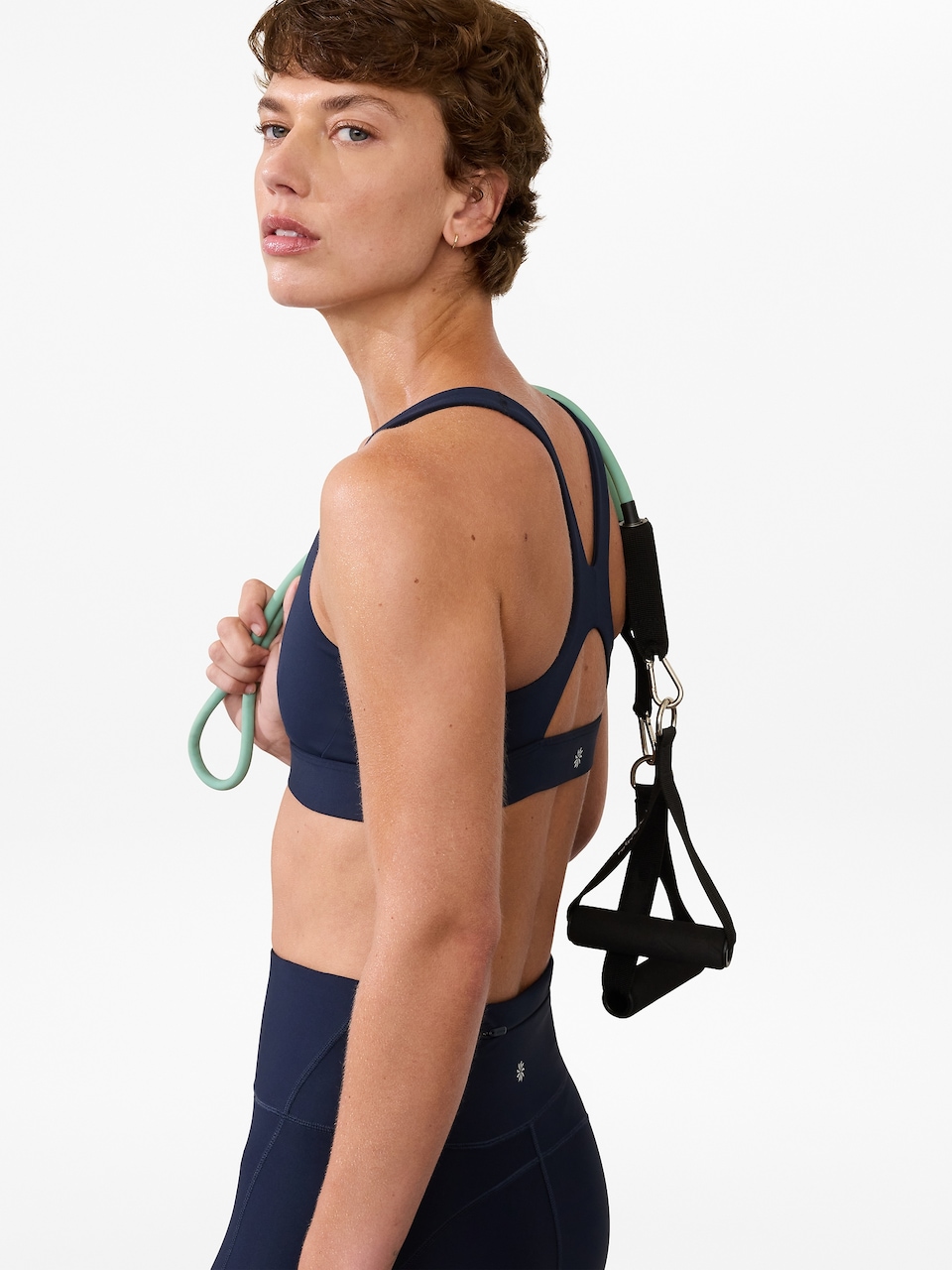 V-Neck Hardware One-Piece Swimsuit