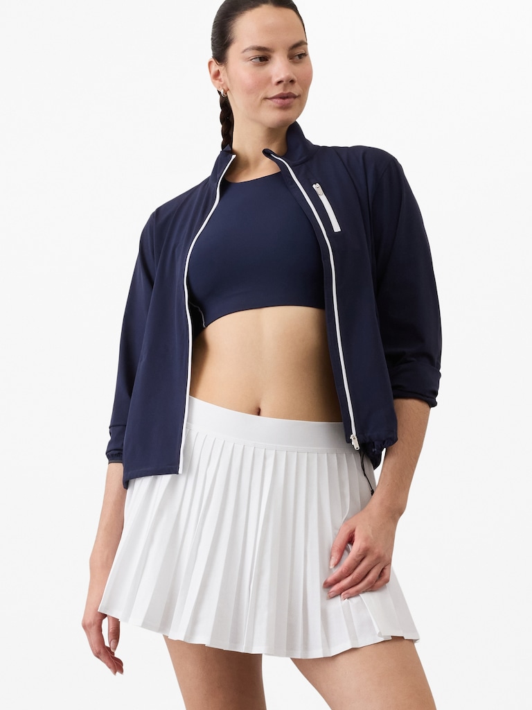 Match Point High Rise Pleated Lasercut 13 1/2" Skort