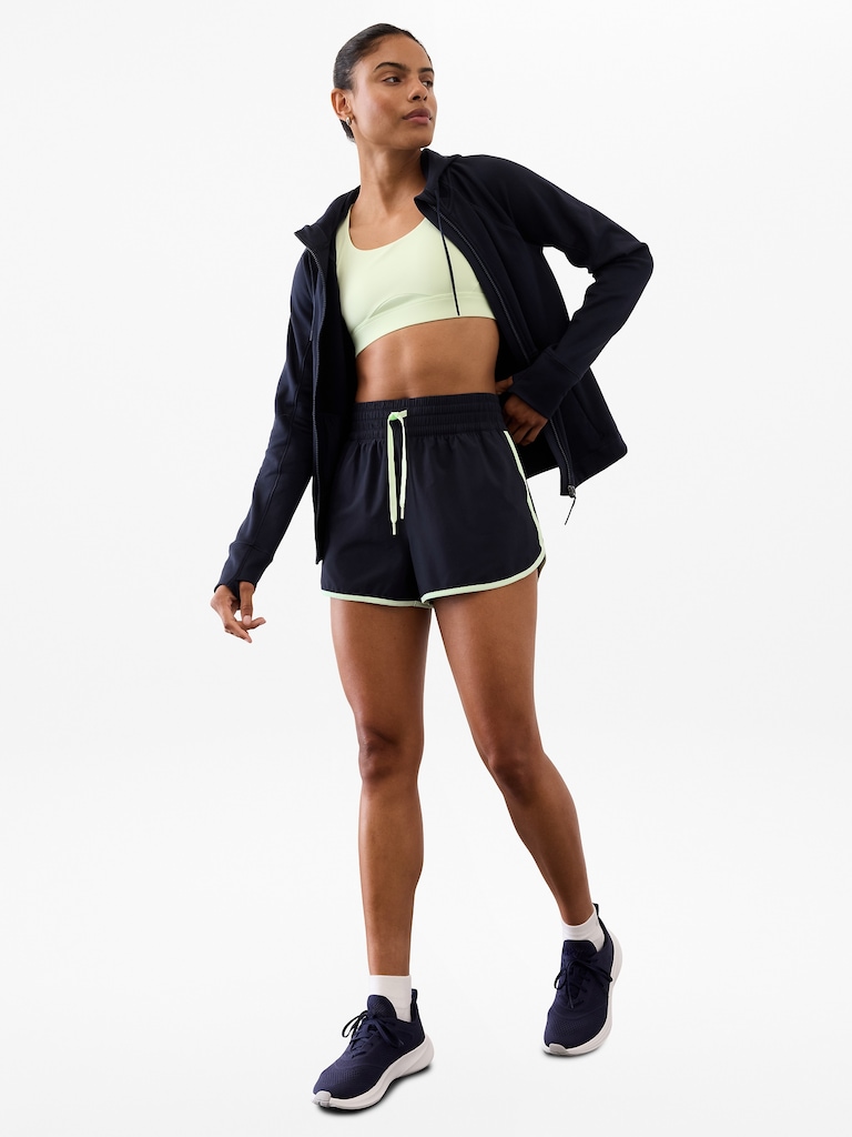 Weekender High Rise 3" Stripe Run Short