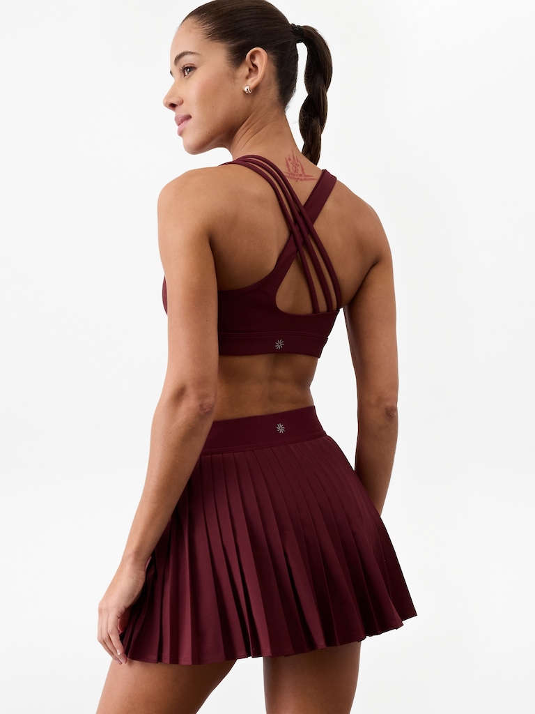 Match Point High Rise Pleated Lasercut 13 1/2" Skort