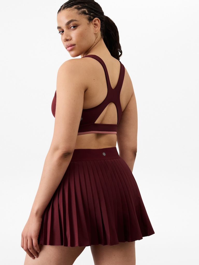 Match Point High Rise Pleated Lasercut 13 1/2" Skort