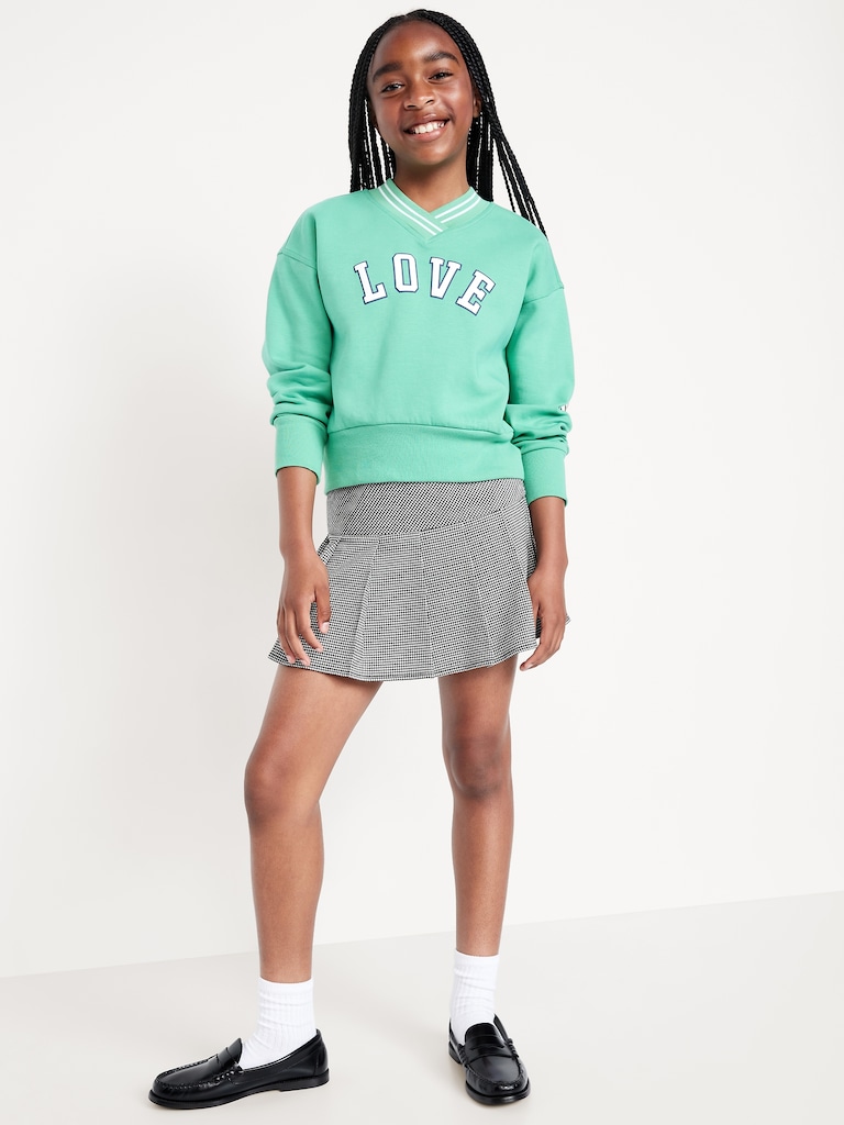 Pleated Twill Skirt for Girls