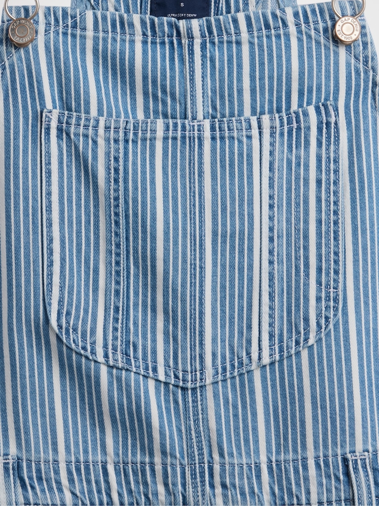 UltraSoft Denim Stripe Shortalls