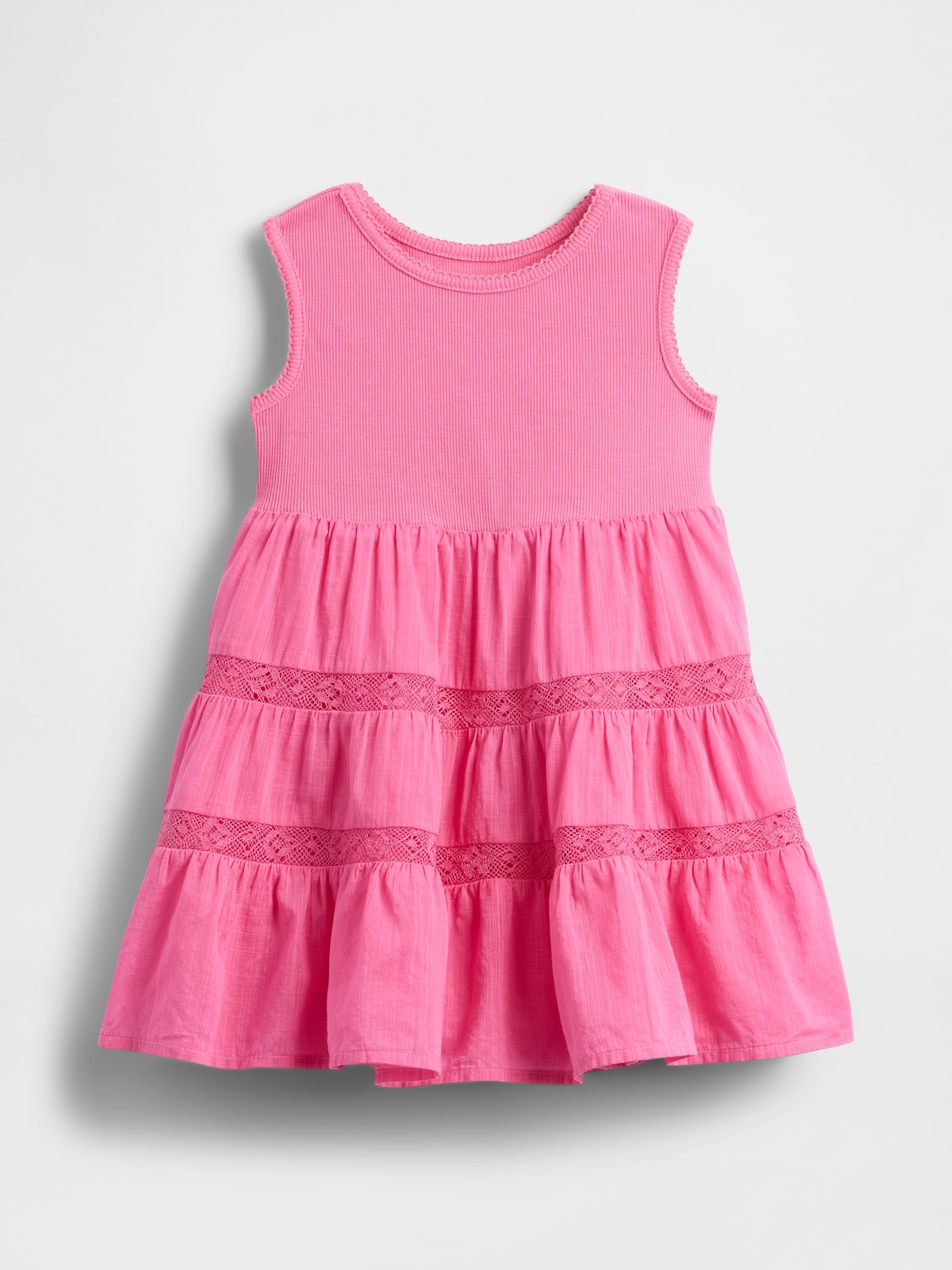 Baby & Toddler Lace-Trim Mixed Media Dress