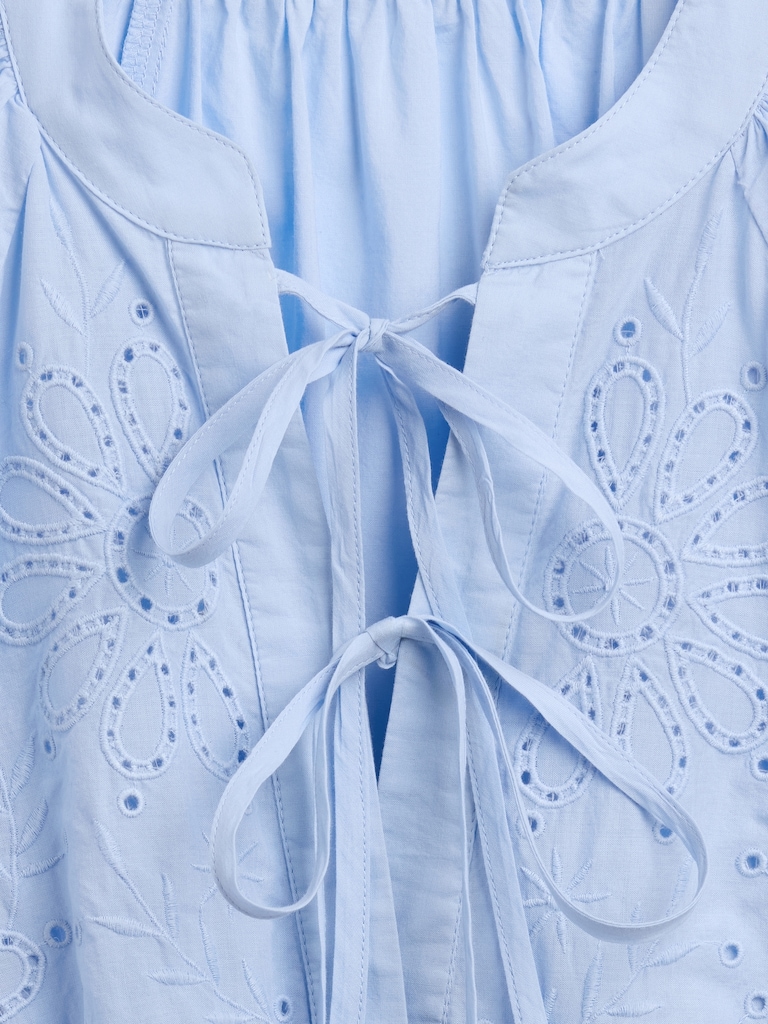 Splitneck Tie-Front Top