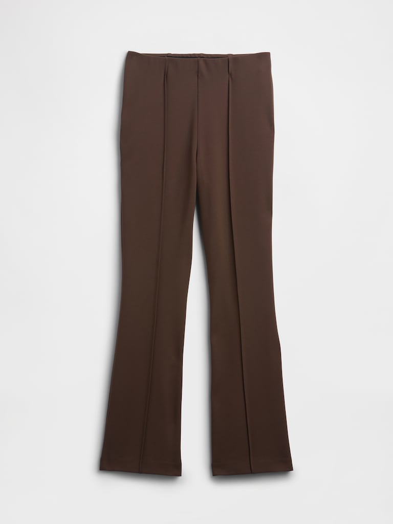 High Rise Ponte Flare Crop Pants