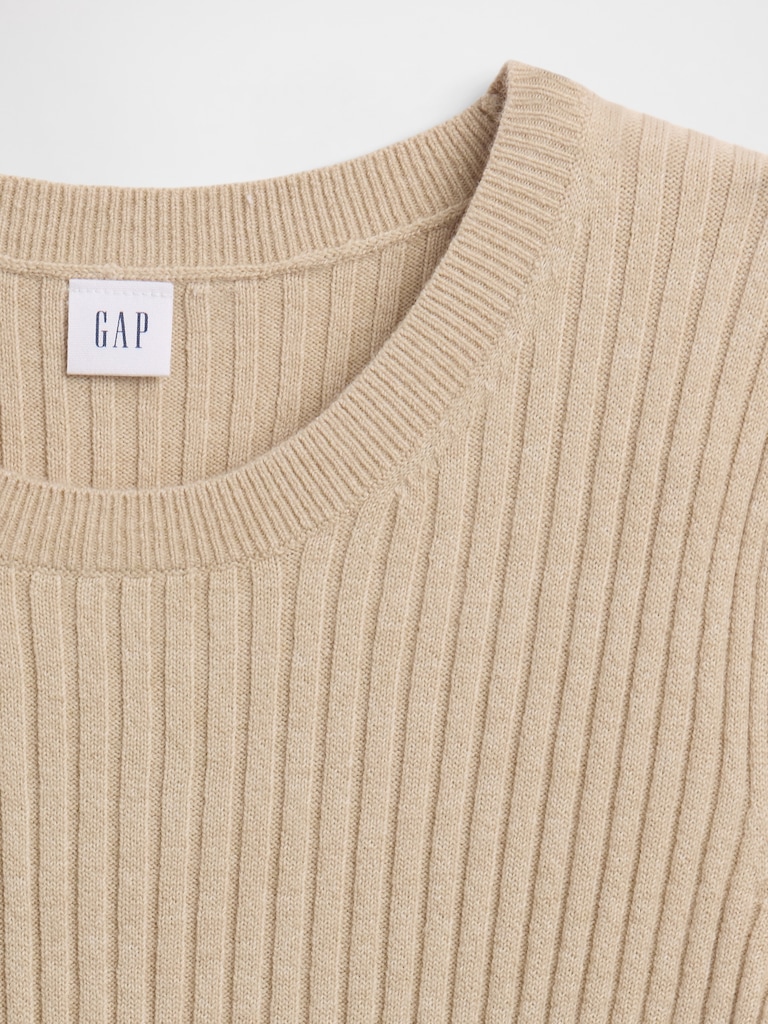 CashSoft Ribbed Crewneck T-Shirt