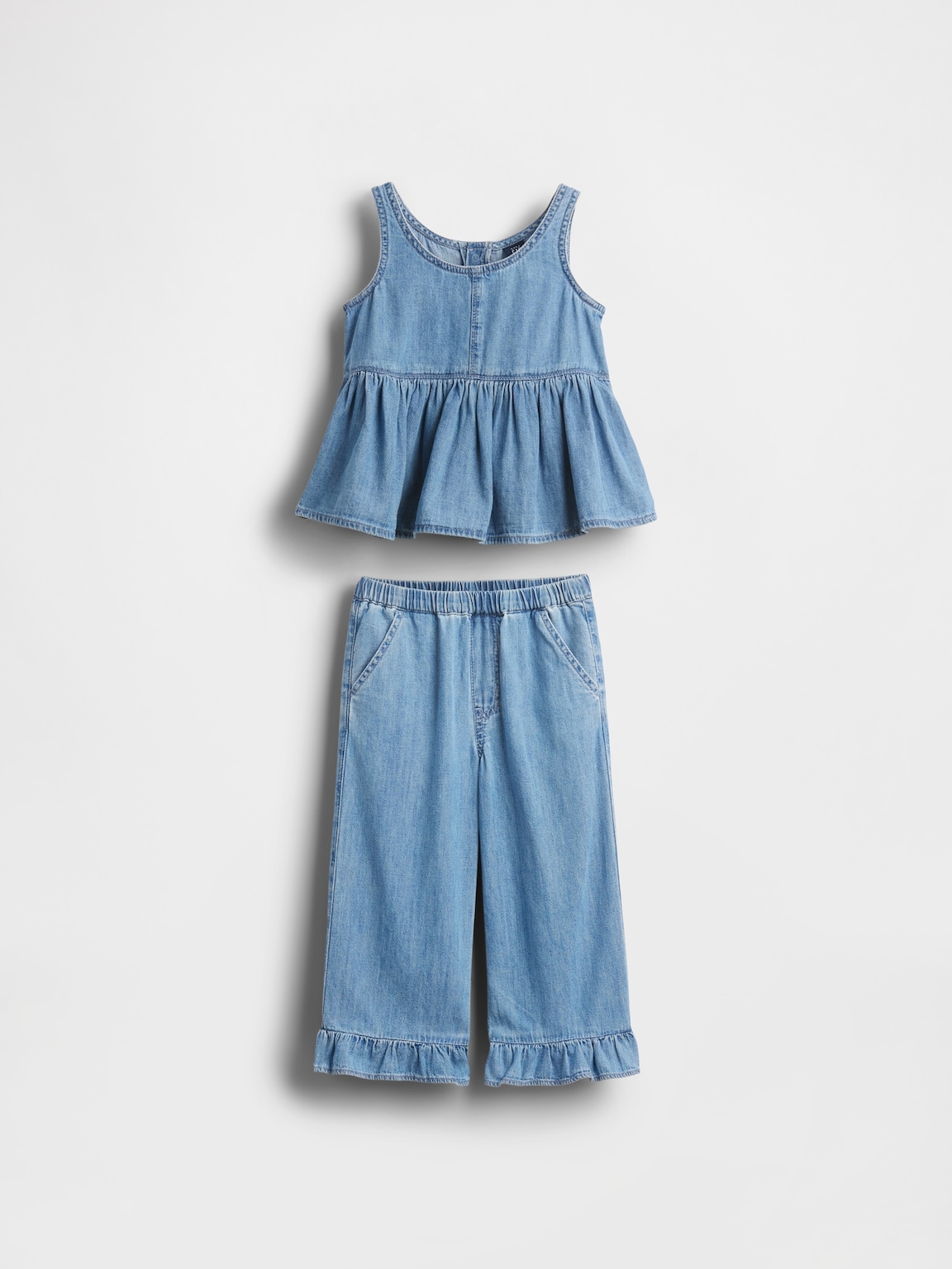Baby & Toddler Denim Ruffle Outfit Set