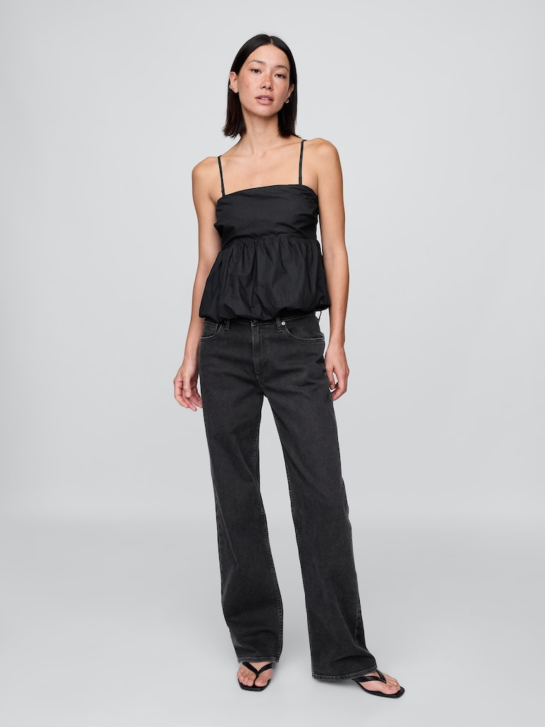 Poplin Bubble Top