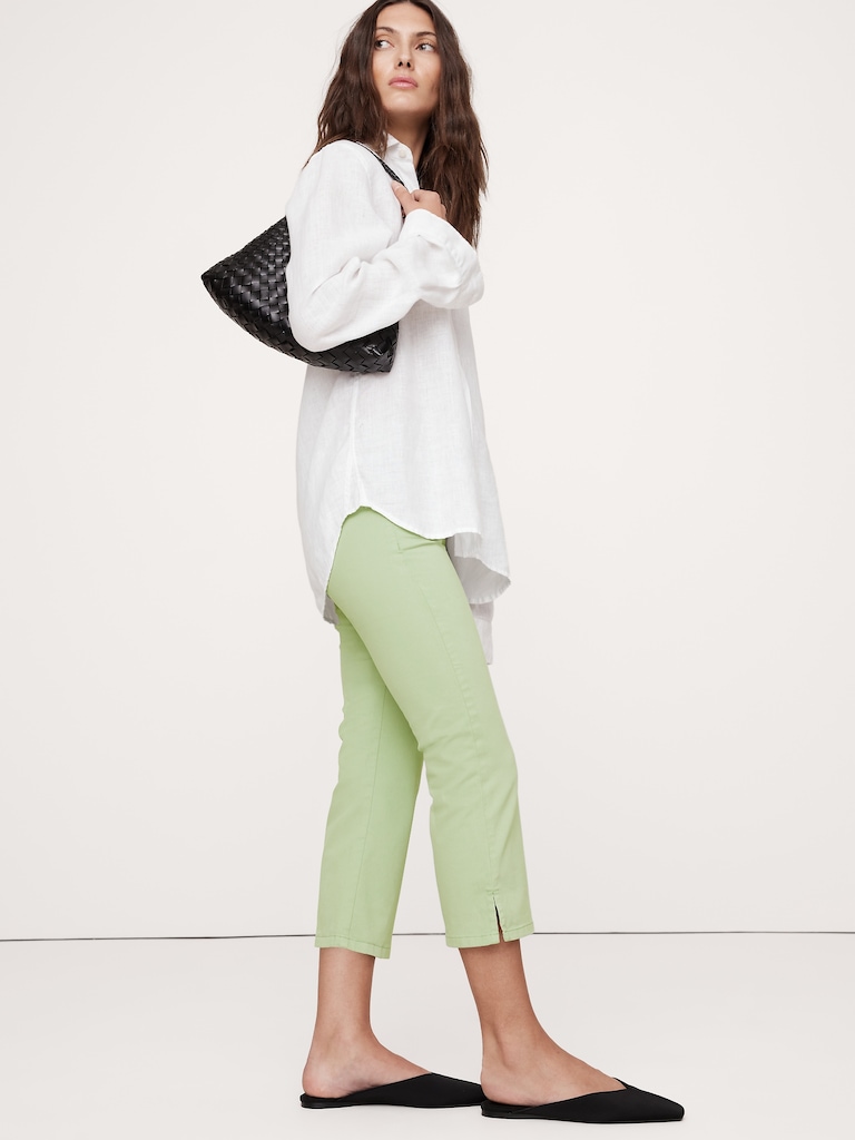 Mid-Rise Cotton Capri