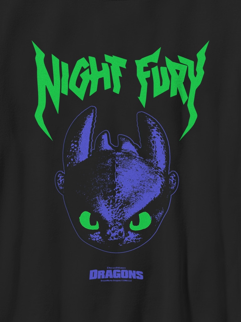 How to Train Your Dragon Night Fury Face Gender-Neutral Graphic T-Shirt for Kids