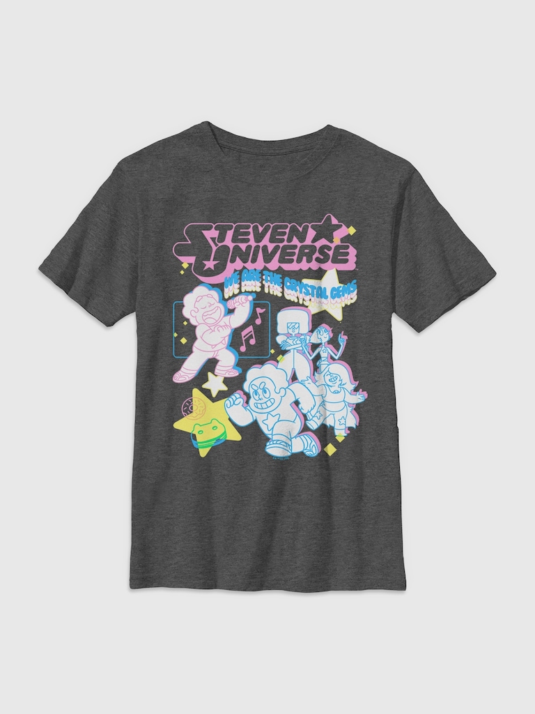 Steven Universe Streetwear Collage Gender-Neutral Graphic T-Shirt for Kids